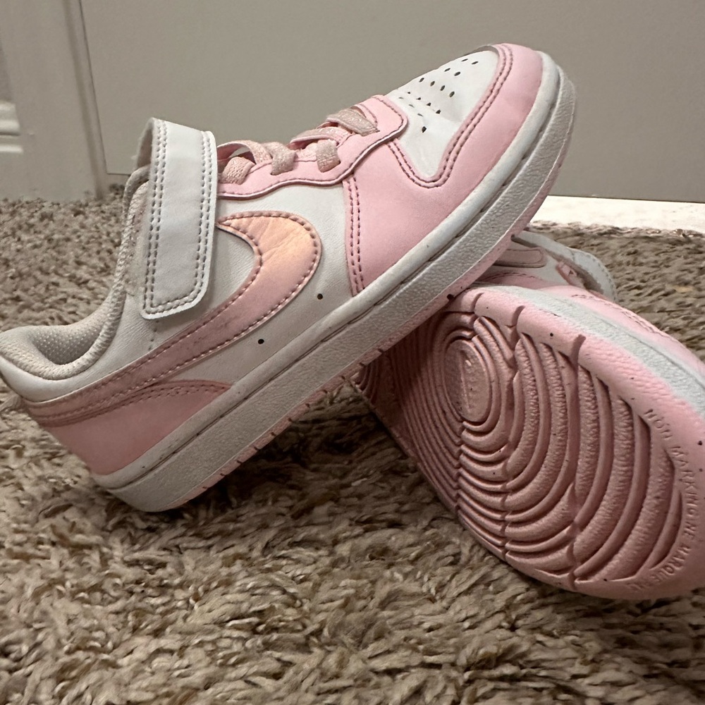 Kids Pink and White Sneakers - Picture 3 of 8